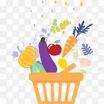 卡通夏季新鲜蔬菜插画-空若网 卡通夏季新鲜蔬菜插画-空若网