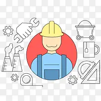 矢量安装维修工人免费图片-空若网 矢量安装维修工人免费图片-空若网