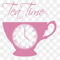 粉色时钟杯子-空若网 粉色时钟杯子-空若网