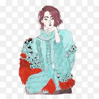 卡通时尚女人-空若网 卡通时尚女人-空若网