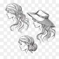 手绘发型-空若网 手绘发型-空若网