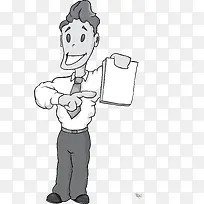 业务员卡通矢量图-空若网 业务员卡通矢量图-空若网