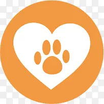 扁平化图标狗爪印符号-空若网 扁平化图标狗爪印符号-空若网