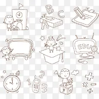 可爱卡通图标矢量素材下载,-空若网 可爱卡通图标矢量素材下载,-空若网