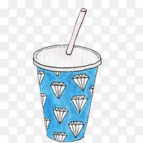 蓝色钻石杯子饮料-空若网 蓝色钻石杯子饮料-空若网