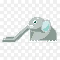 灰色质感大象鼻子滑梯-空若网 灰色质感大象鼻子滑梯-空若网