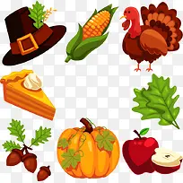 感恩节蔬菜元素集合-空若网 感恩节蔬菜元素集合-空若网