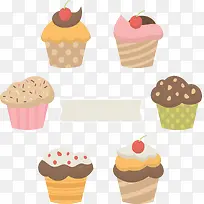 甜品店美味杯子蛋糕-空若网 甜品店美味杯子蛋糕-空若网