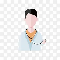 扁平医生矢量素材-空若网 扁平医生矢量素材-空若网