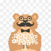 戴眼镜的卡通熊-空若网 戴眼镜的卡通熊-空若网