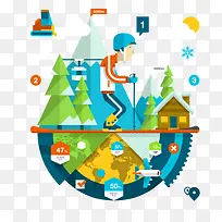 矢量扁平化旅游主题元素-空若网 矢量扁平化旅游主题元素-空若网