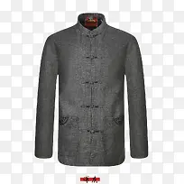 深灰色中国风唐装男士上衣-空若网 深灰色中国风唐装男士上衣-空若网