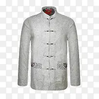浅灰色中国风唐装男士上衣-空若网 浅灰色中国风唐装男士上衣-空若网