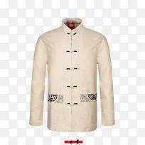 米白色唐装中国风男士上衣-空若网 米白色唐装中国风男士上衣-空若网