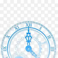 蓝色创意时钟-空若网 蓝色创意时钟-空若网