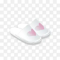 白色心形拖鞋-空若网 白色心形拖鞋-空若网