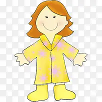 橙色漂亮卡通睡衣女人-空若网 橙色漂亮卡通睡衣女人-空若网