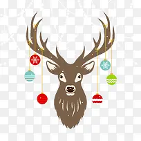 矢量圣诞节麋鹿插画-空若网 矢量圣诞节麋鹿插画-空若网