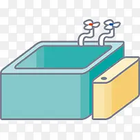 水池png矢量素材-空若网 水池png矢量素材-空若网