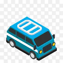 卡通手绘蓝色的立体车辆-空若网 卡通手绘蓝色的立体车辆-空若网