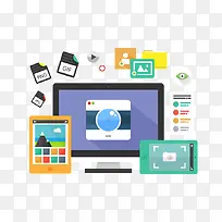 电脑手机内存卡H5界面免抠素材-空若网 电脑手机内存卡H5界面免抠素材-空若网