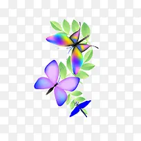 卡通双蝴蝶-空若网 卡通双蝴蝶-空若网