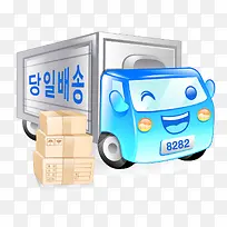 矢量快递运输车素材-空若网 矢量快递运输车素材-空若网