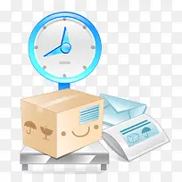 矢量快递称重素材-空若网 矢量快递称重素材-空若网