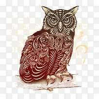 站在树枝上的花纹猫头鹰素材-空若网 站在树枝上的花纹猫头鹰素材-空若网