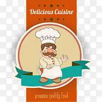 矢量手绘食物封条-空若网 矢量手绘食物封条-空若网