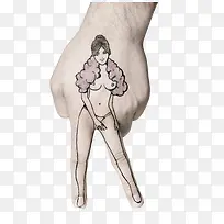 画着卡通人物的两个手指-空若网 画着卡通人物的两个手指-空若网