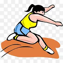 手绘跳远-空若网 手绘跳远-空若网