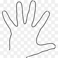 手绘手指拇指纸线-空若网 手绘手指拇指纸线-空若网