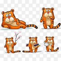 卡通老虎矢量图-空若网 卡通老虎矢量图-空若网