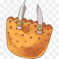 手绘黄色可爱包包-空若网 手绘黄色可爱包包-空若网