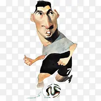 水彩足球明星-空若网 水彩足球明星-空若网