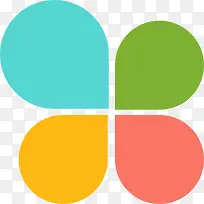 彩色简约四叶草-空若网 彩色简约四叶草-空若网