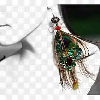 孔雀耳环-空若网 孔雀耳环-空若网