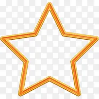 橙色镂空五角星-空若网 橙色镂空五角星-空若网