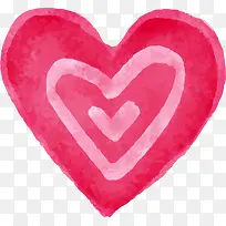 情人节红色水彩爱心-空若网 情人节红色水彩爱心-空若网
