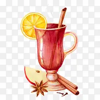 水彩饮料插画素材矢量-空若网 水彩饮料插画素材矢量-空若网