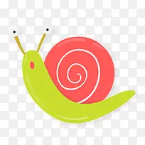 卡通彩色蜗牛矢量素材-空若网 卡通彩色蜗牛矢量素材-空若网