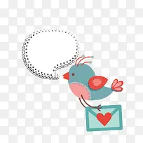 小鸟信封爱心-空若网 小鸟信封爱心-空若网