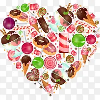 矢量爱心食物-空若网 矢量爱心食物-空若网