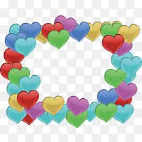 多彩爱心边框-空若网 多彩爱心边框-空若网