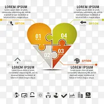 爱心拼图图表-空若网 爱心拼图图表-空若网