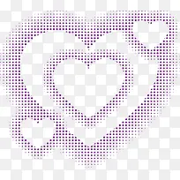 紫色波点浮雕爱心-空若网 紫色波点浮雕爱心-空若网