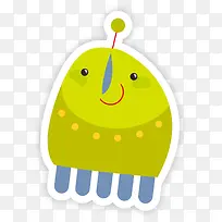 可爱卡通绿色接收器-空若网 可爱卡通绿色接收器-空若网