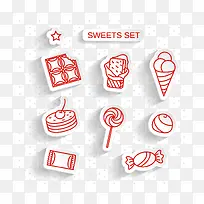 糖果扁平化标签-空若网 糖果扁平化标签-空若网