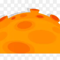 橙色卡通坑洼星球边框-空若网 橙色卡通坑洼星球边框-空若网